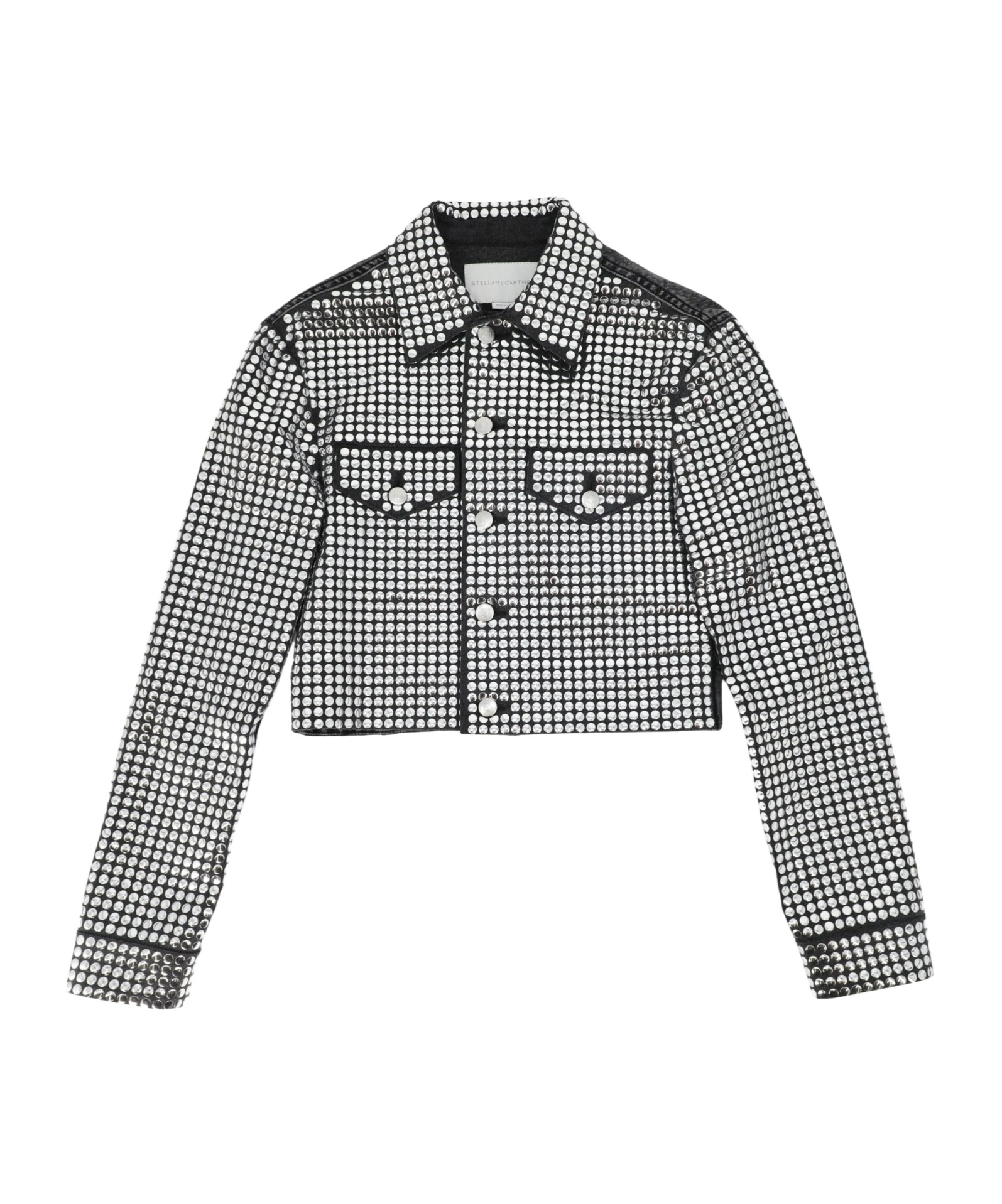 Stella Mccartney Denim Jacket With Mirror Clothing In Black
