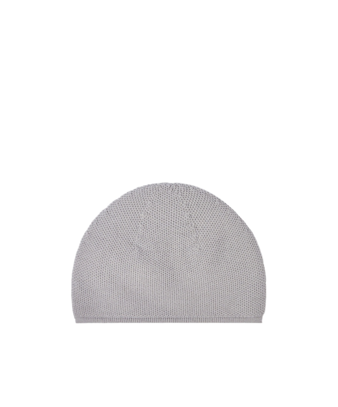 Stone Island Beanie With Compass Patch And Ribbed Trim In Gray