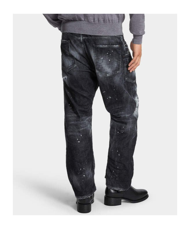 Shop Dsquared2 Distressed Jeans In Black