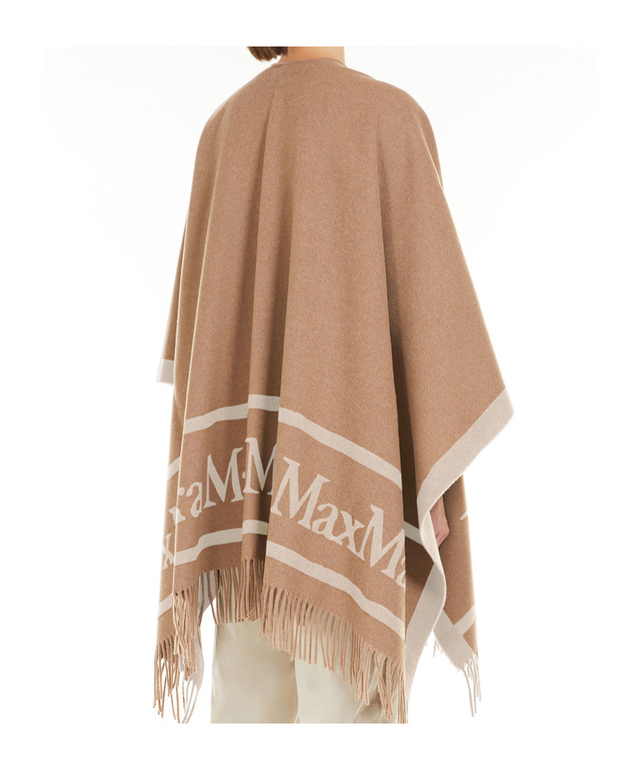 Max Mara Fringed Wool Cloak