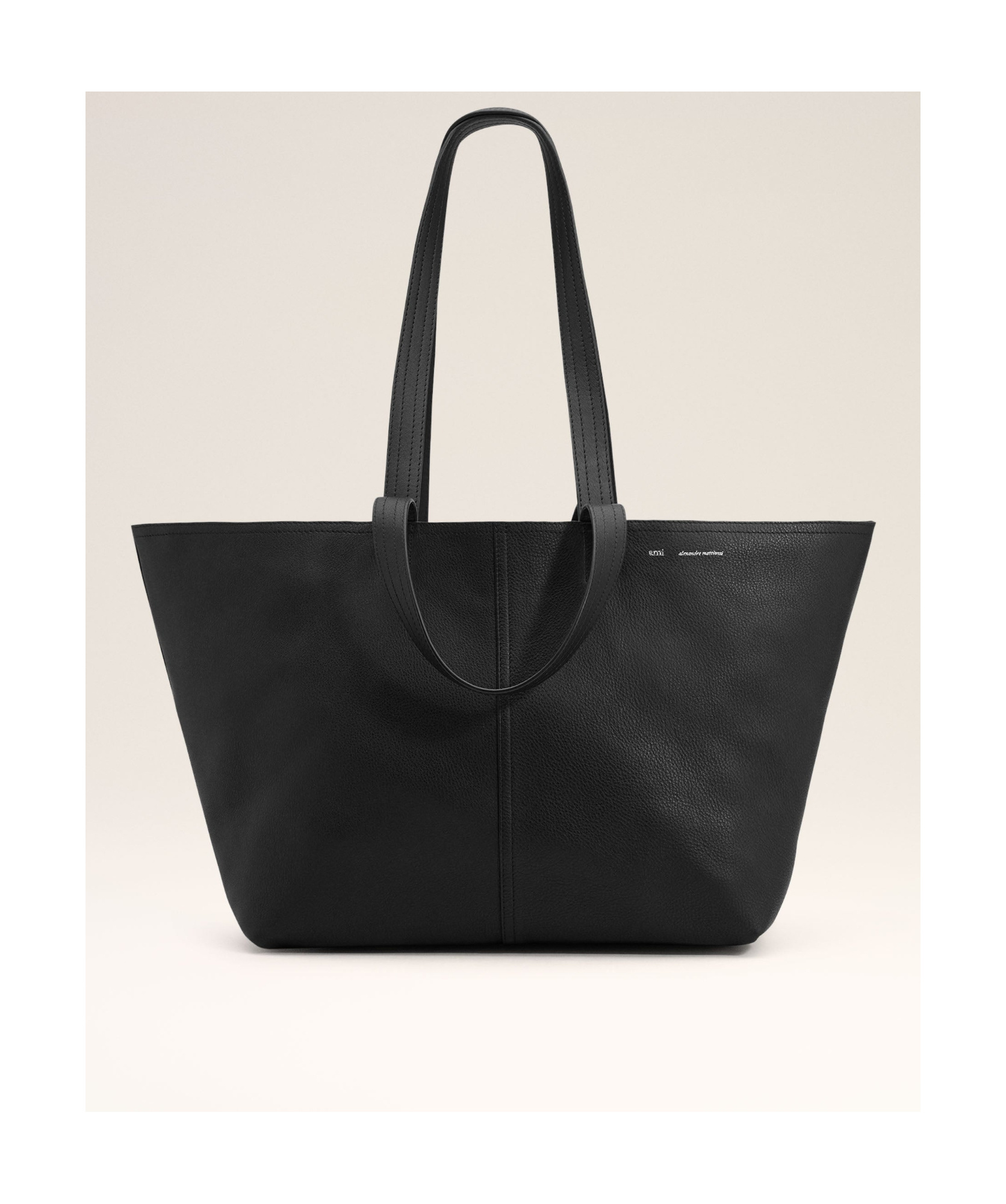 Ami Alexandre Mattiussi Letter Detail Shoulder Bag In Black