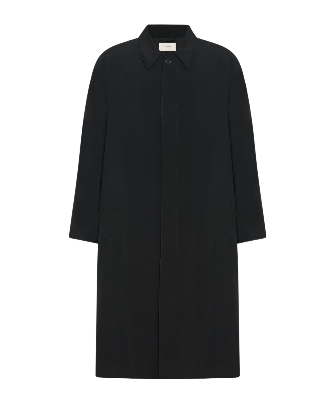 The Row Riku Wool Coat In Black