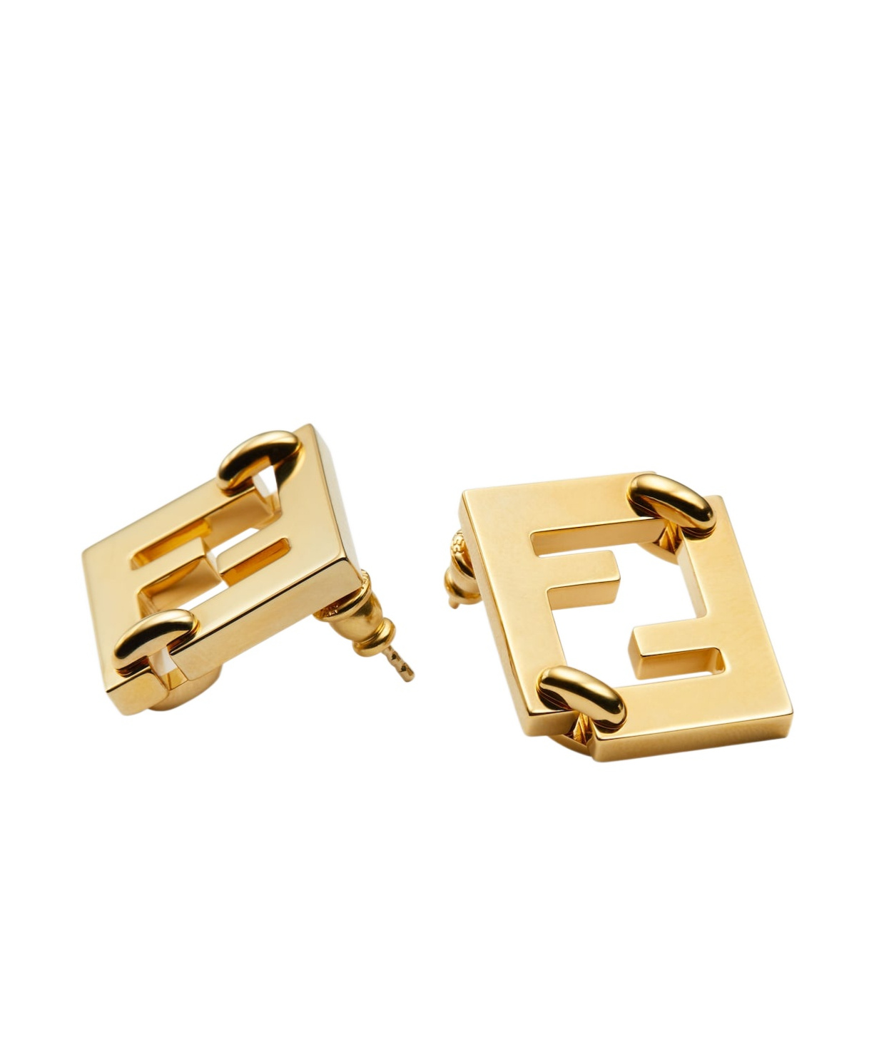 FENDI GOLD-COLOURED METAL EARRINGS