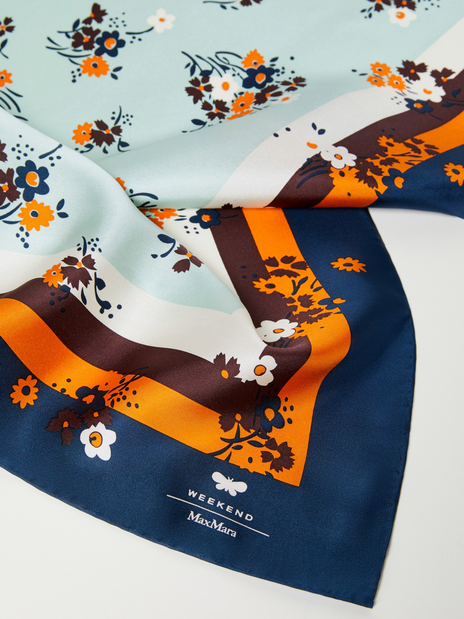 Weekend Max Mara Printed Silk Scarf In Multicolor