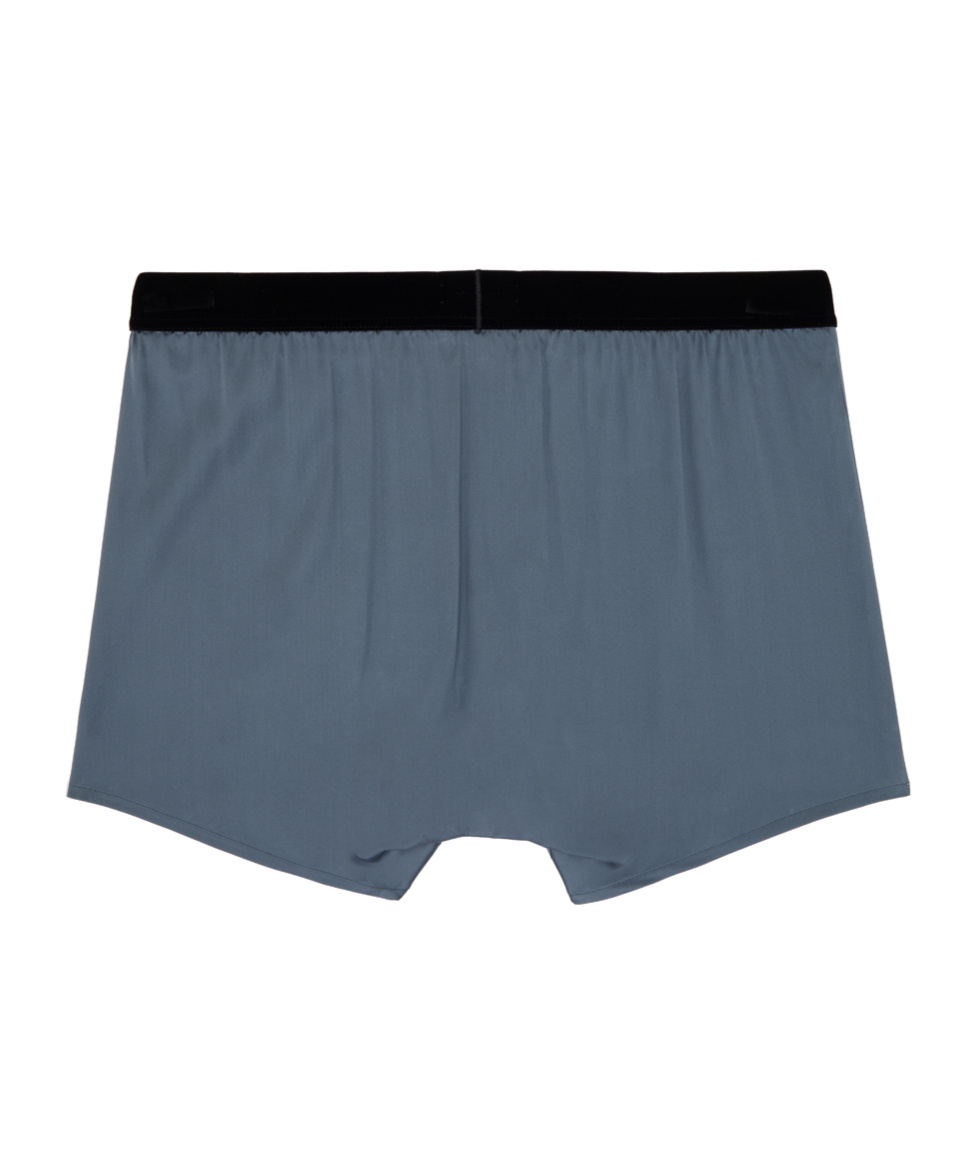 Tom Ford Gray Patch Boxers In Blue