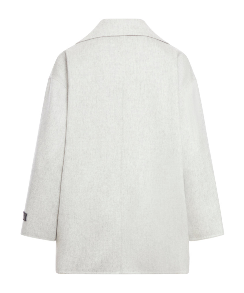 Brunello Cucinelli Monili Bead-embellished Peacoat In White