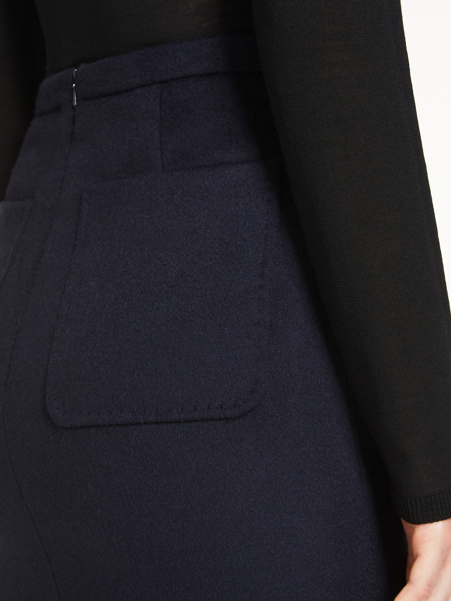 Shop Max Mara High Waist Long Skirt In Black