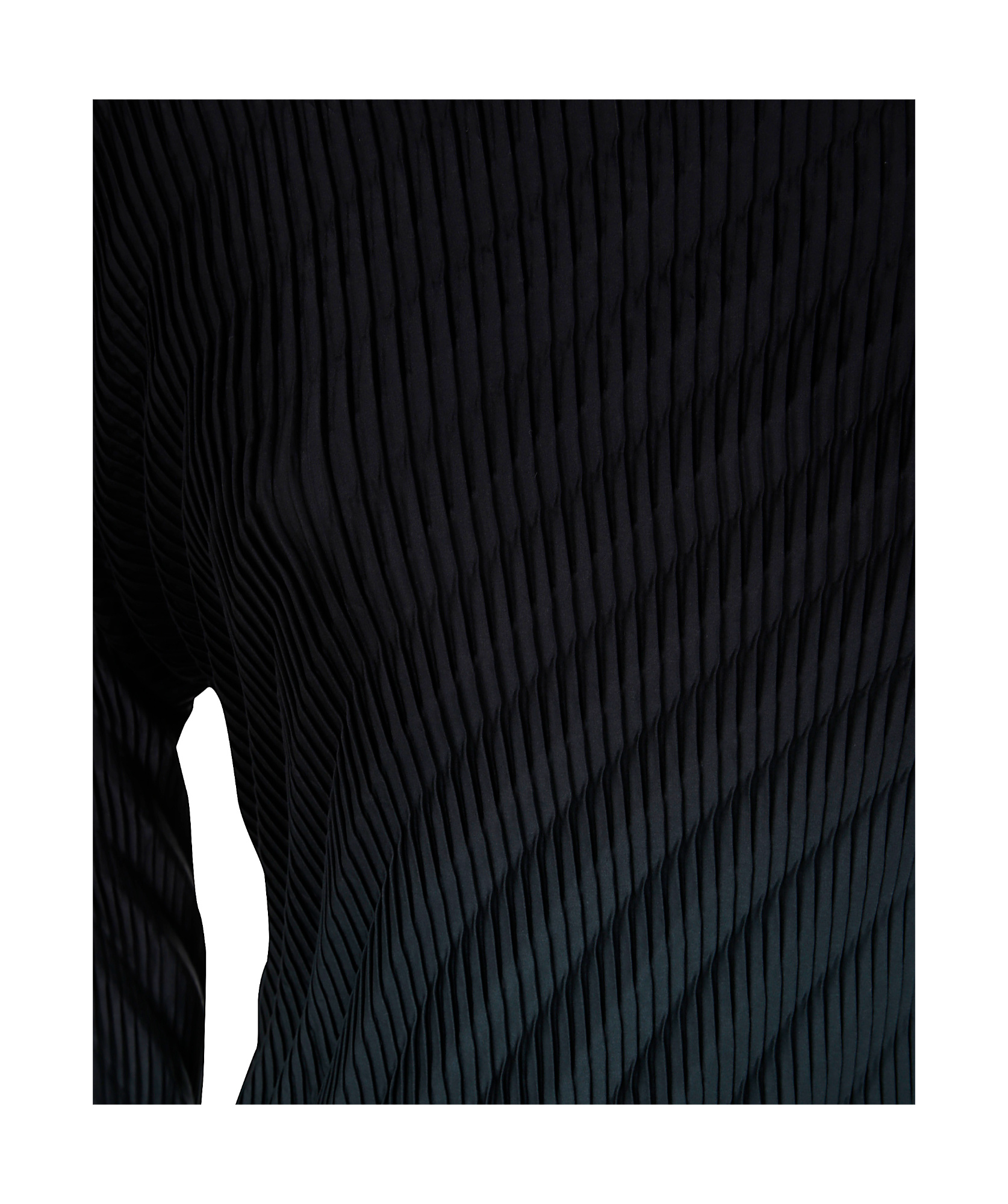 Issey Miyake Pleated Blouse In Black