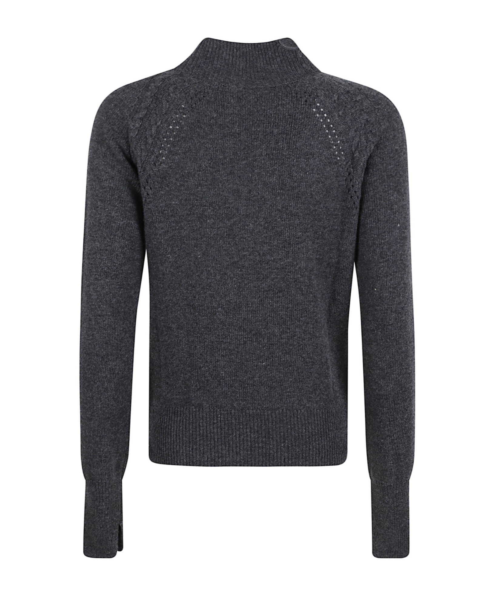 Ermanno Scervino Long Sleeve High Neck Sweater In Gray