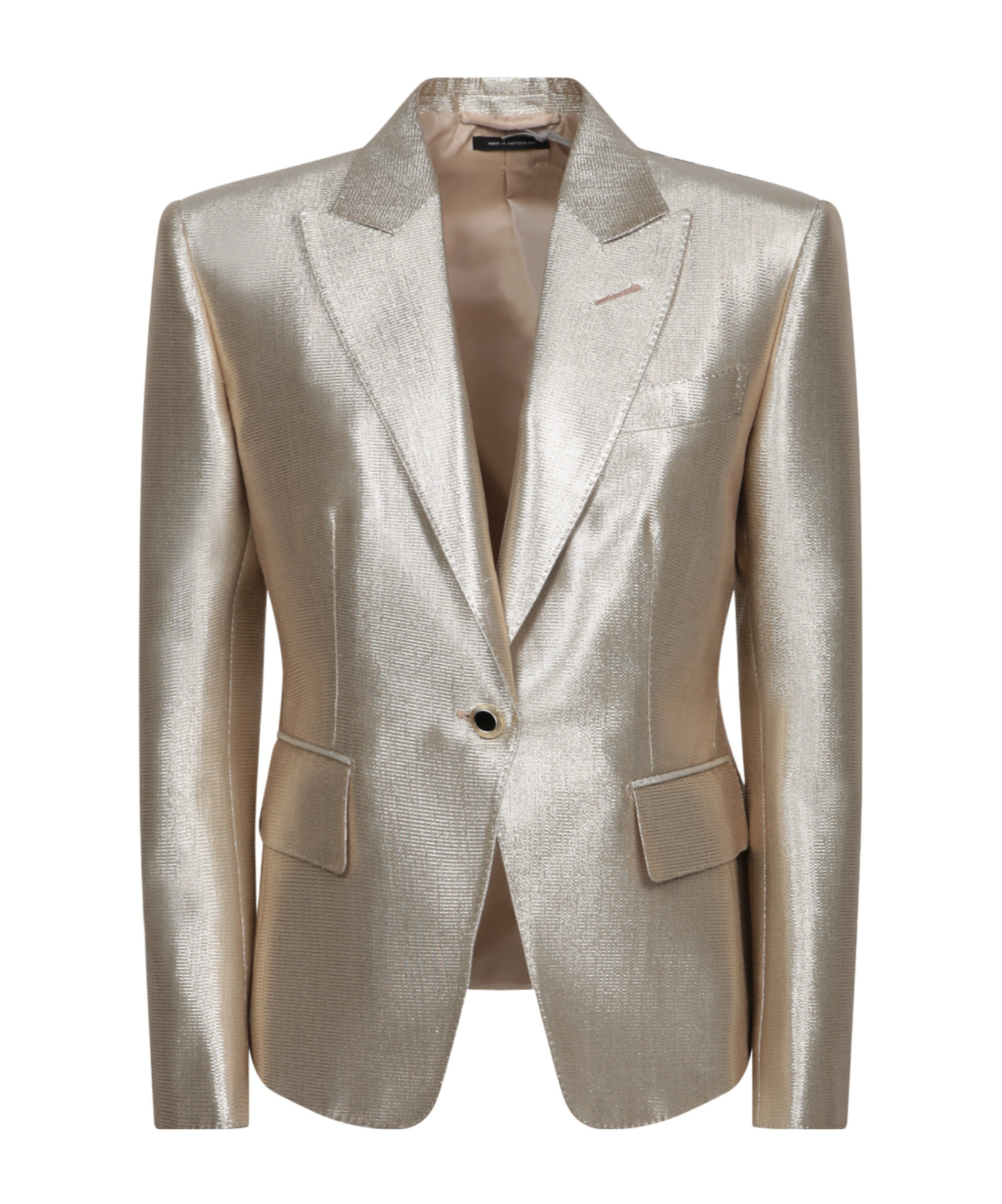 Tom Ford Tailored Gold Lurex Wool Jacket In Gold