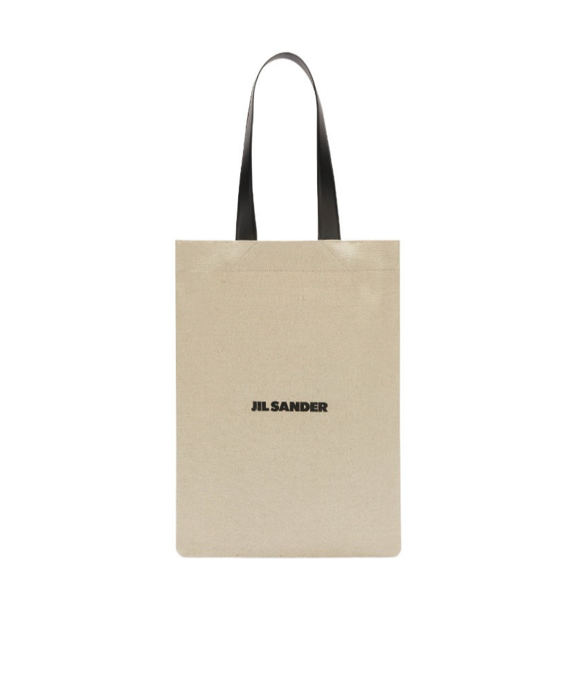 Jil Sander Man Shoulder Bag Ivory Size - Textile Fibers, Soft Leather In White
