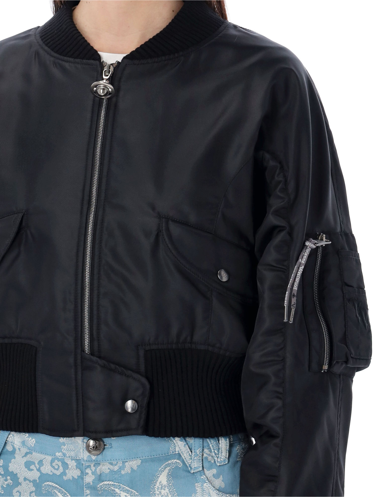 VIVIENNE WESTWOOD CYNTHIA CROPPED BOMBER JACKET