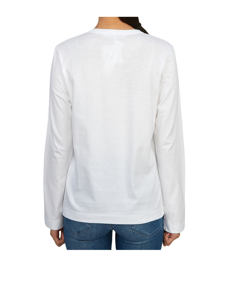 Comme Des Garçons Play Chest Logo-patch T-shirt In White