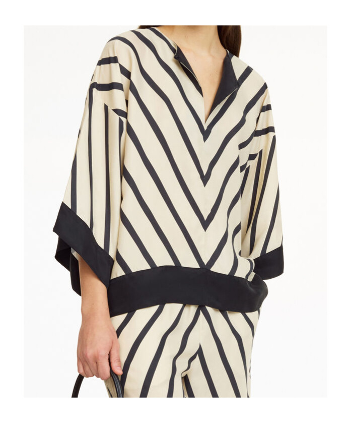 BY MALENE BIRGER CICIE CHEVRON-PRINT BLOUSE