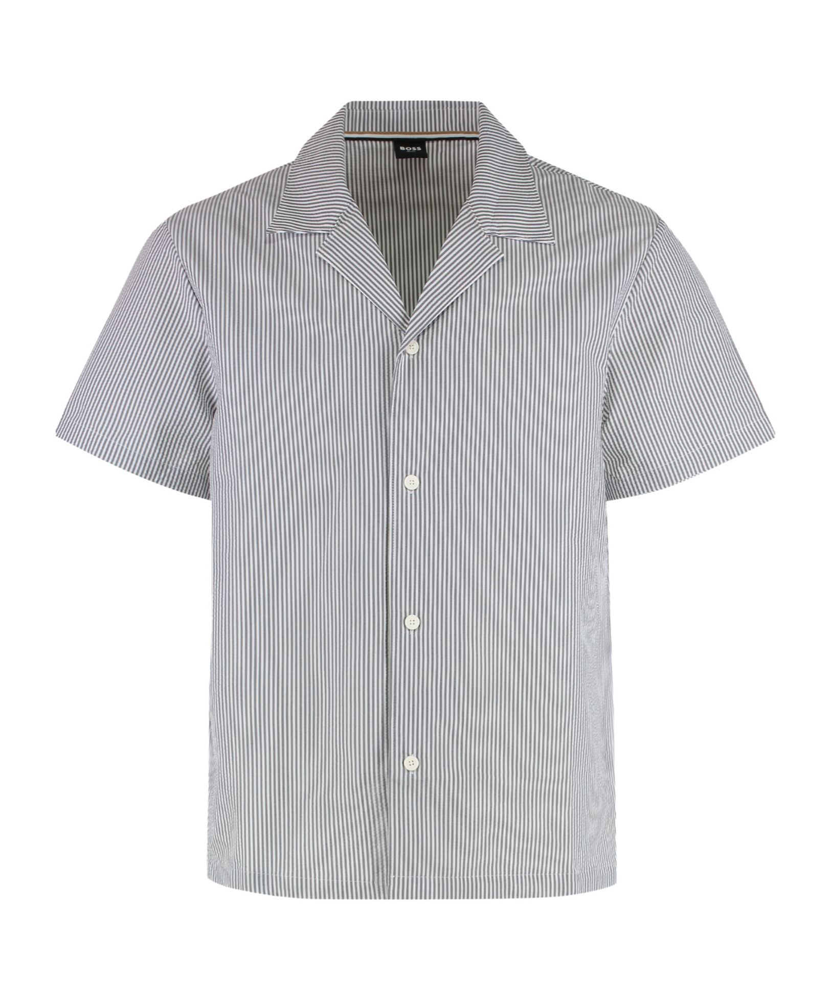 Hugo Boss Boss Technical Fabric Shirt In Gray