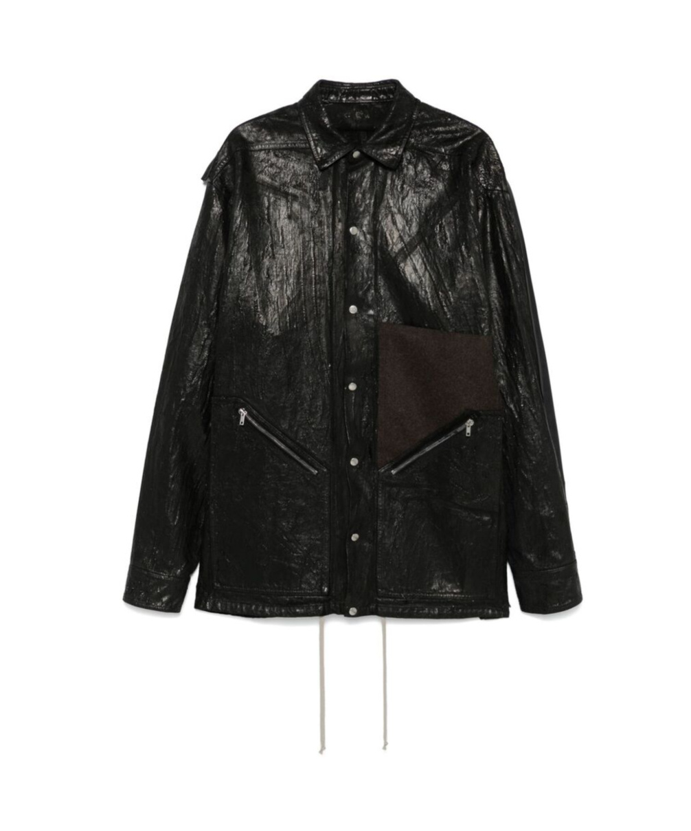 Rick Owens Porterville Runway Drawstring Hem Tour Jacket In Black
