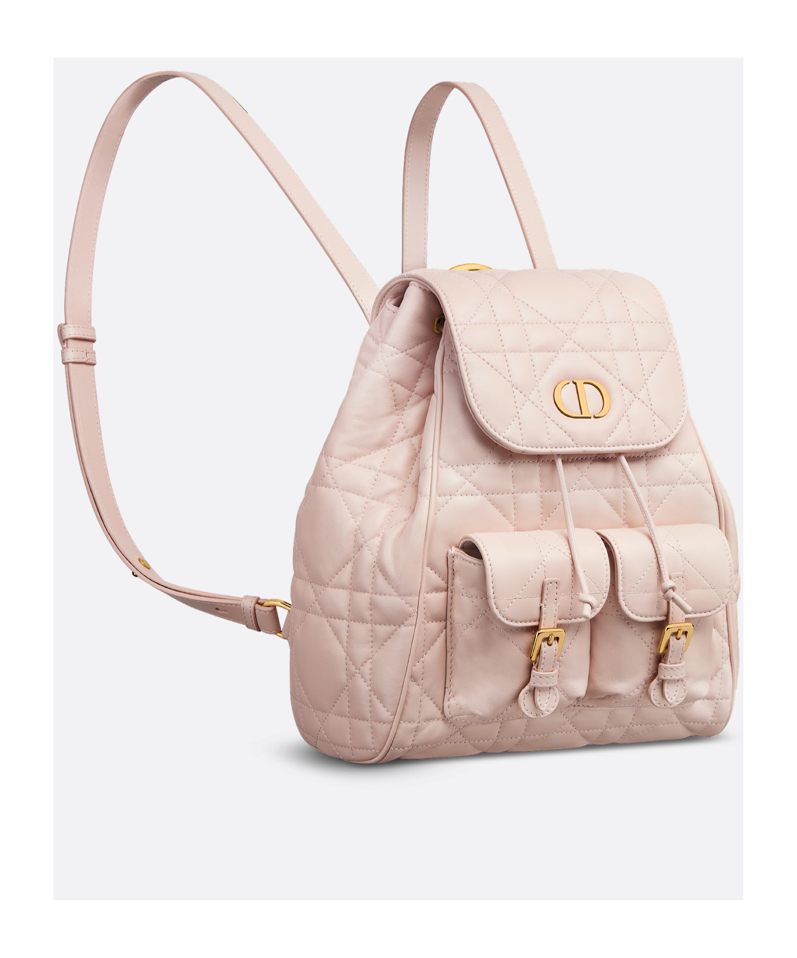 Dior Medium  Caro Backpack In Pink