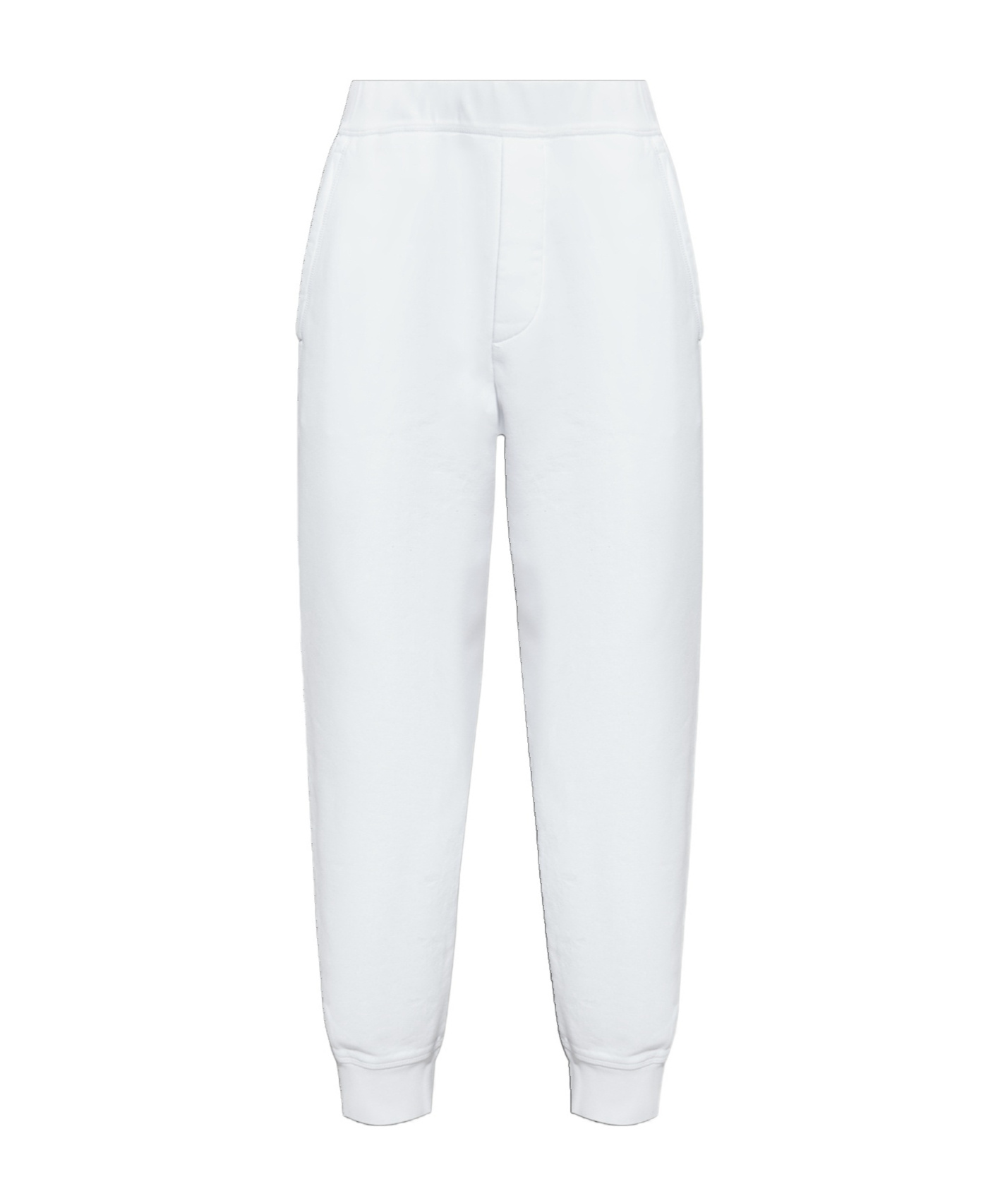 Dsquared2 Elastic Waist Sweatpants In White