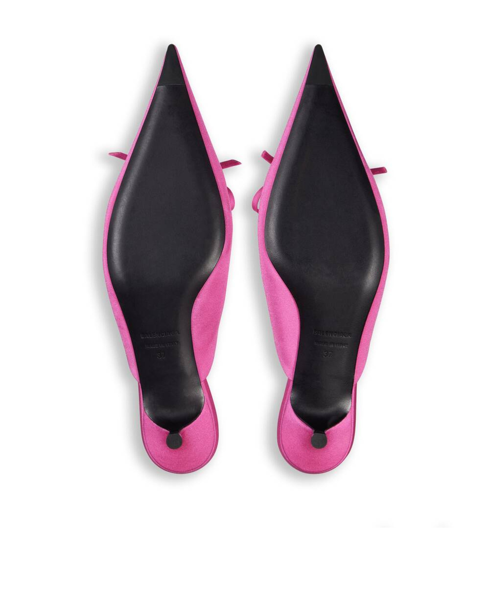 BALENCIAGA WOMEN'S KNIFE BOW 40MM MULE IN PINK