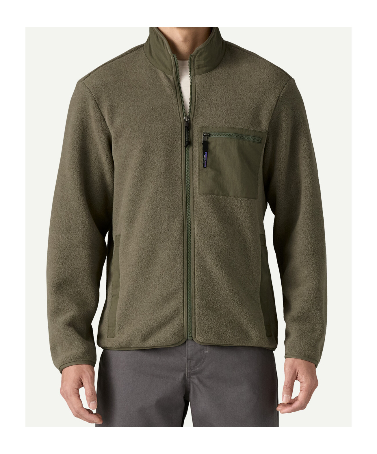 Patagonia Synchilla Fleece Zip-up Jacket In Green