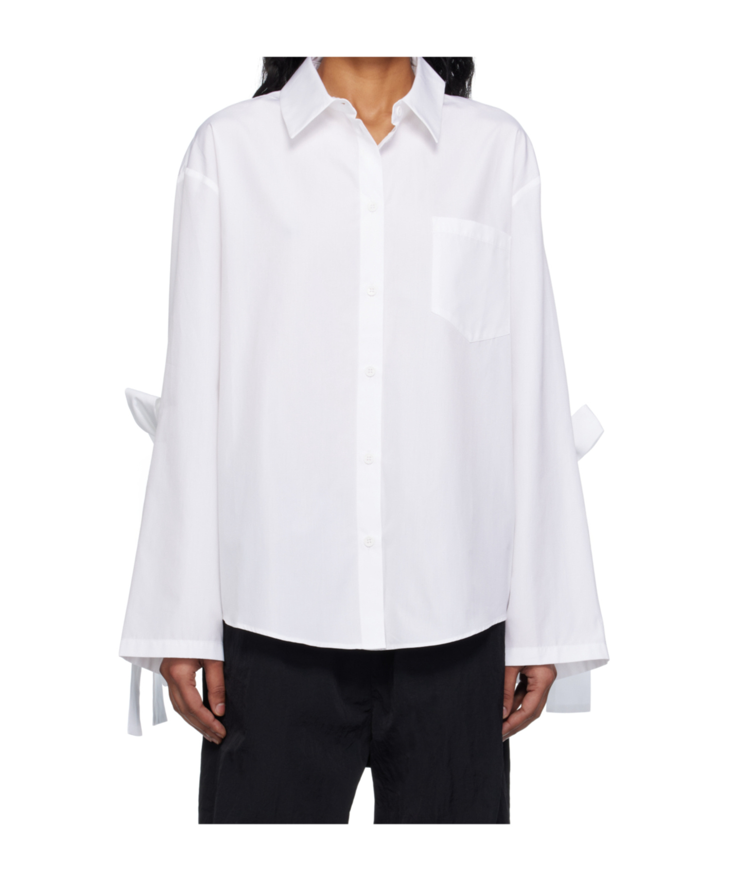 Cecilie Bahnsen White Poplin Oversize Bridget Shirt In White