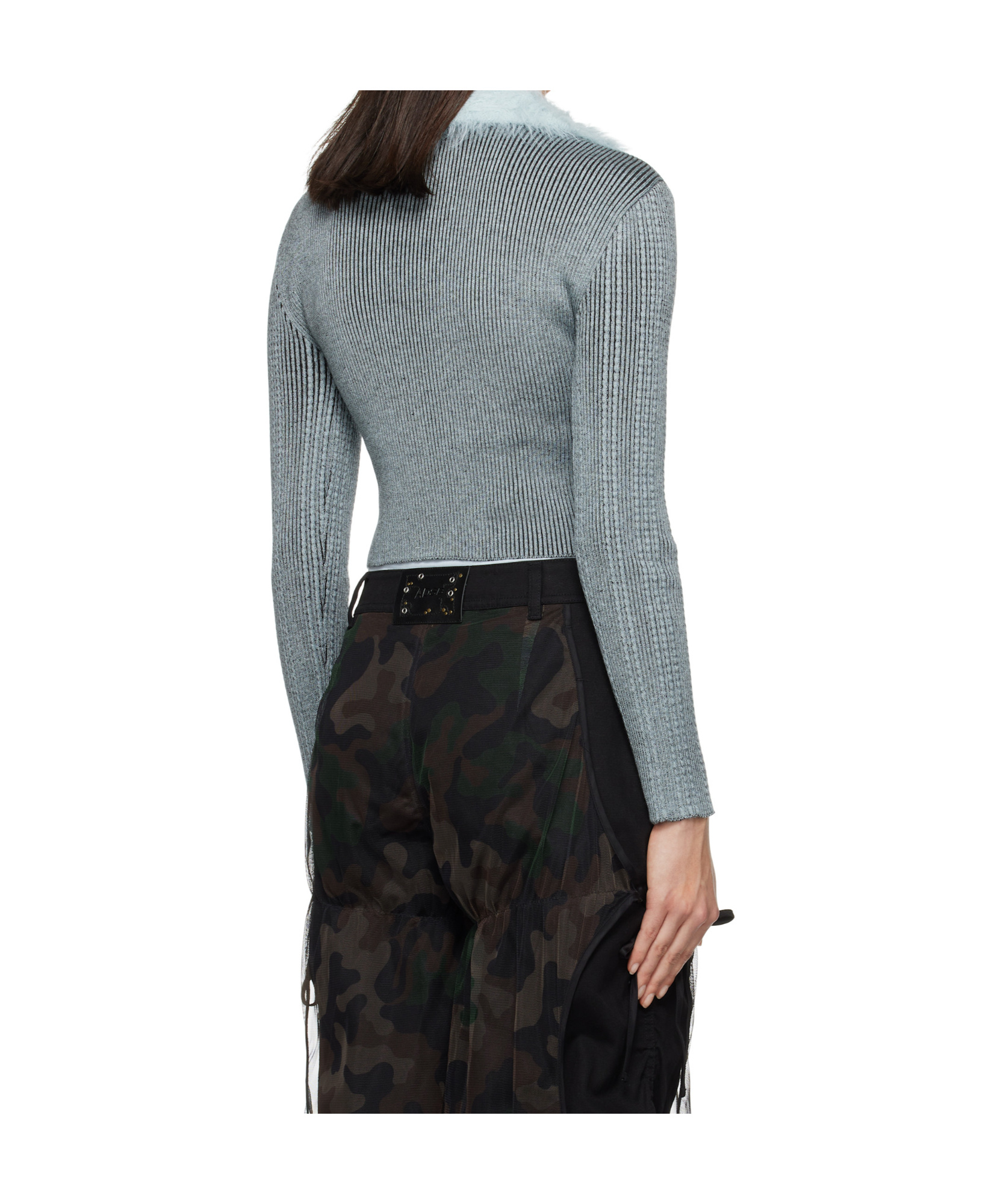 Andersson Bell Lace Up Knit Cardigan In Black