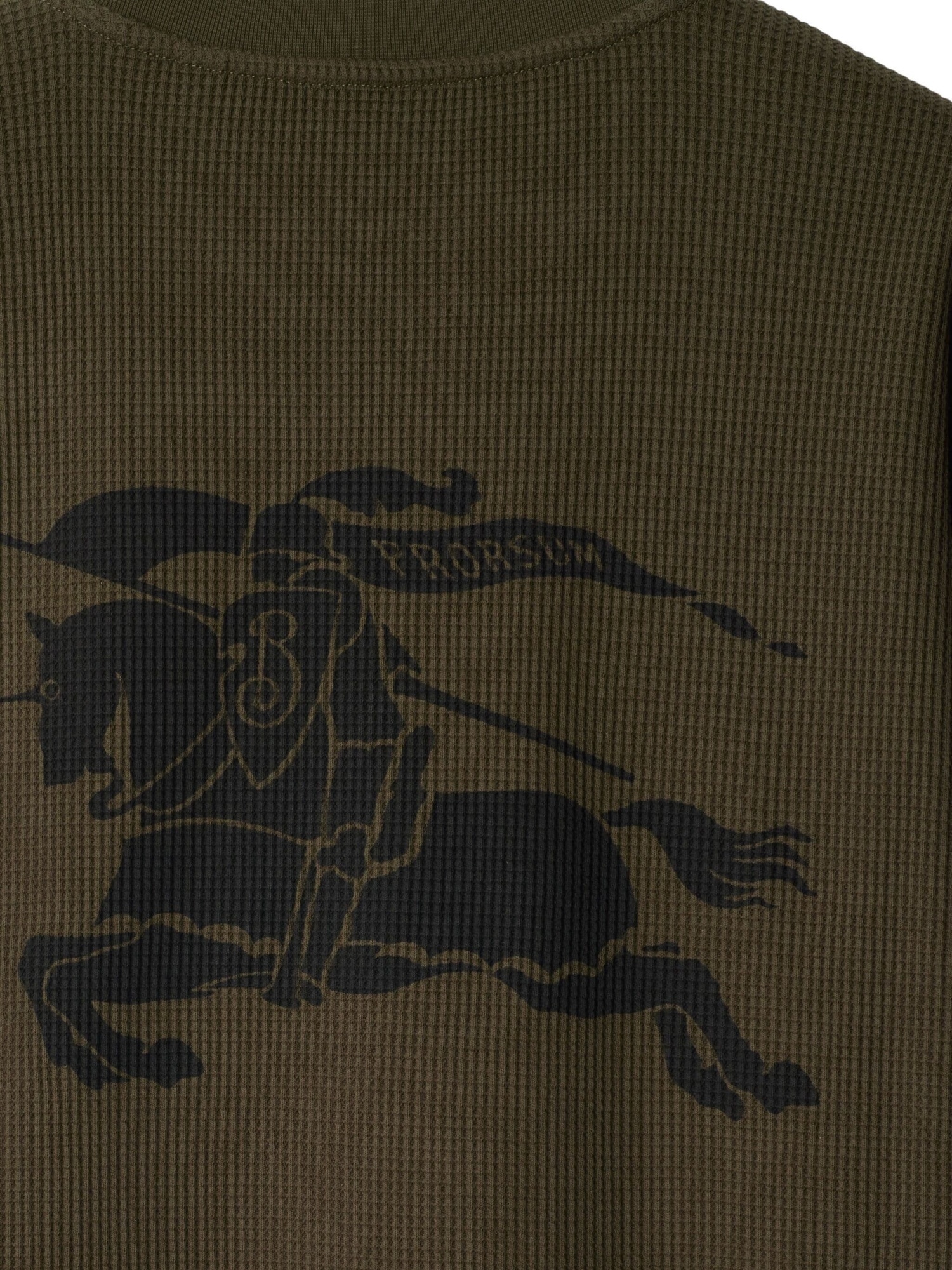 Burberry Equestrian Knight Cotton Sweatshirt In Green
