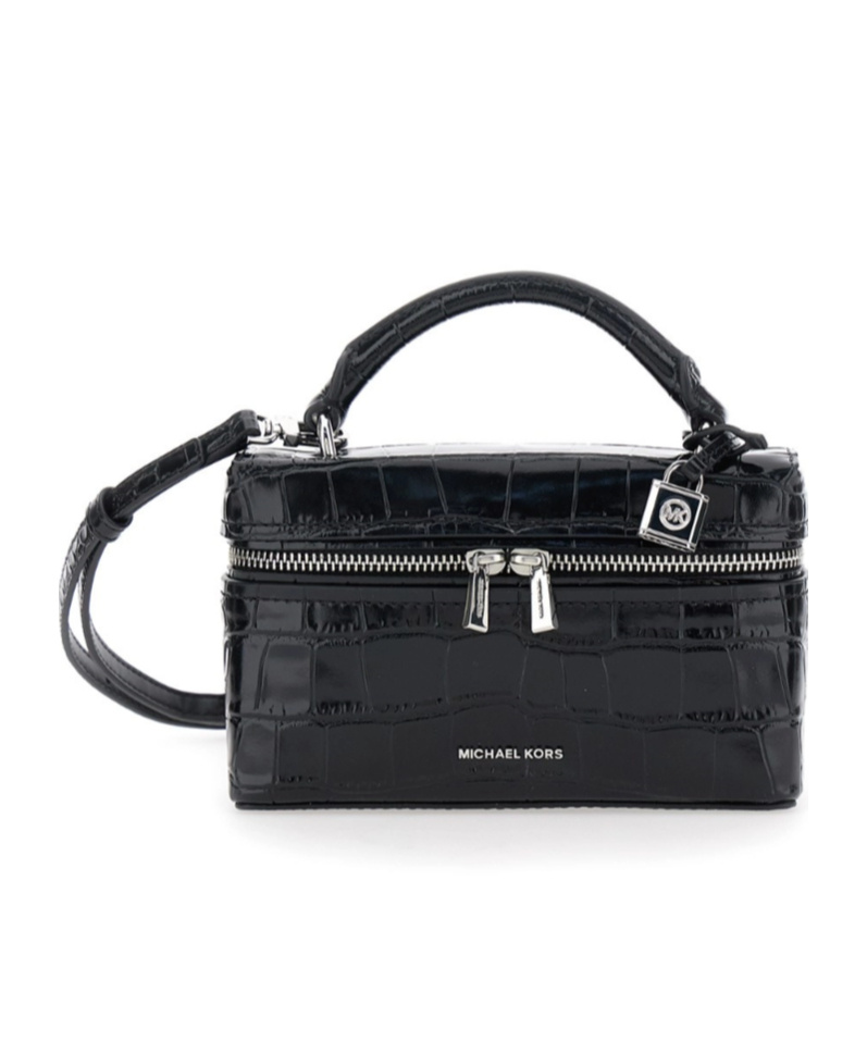 Michael Kors Zipper Shoulder Bag In Black