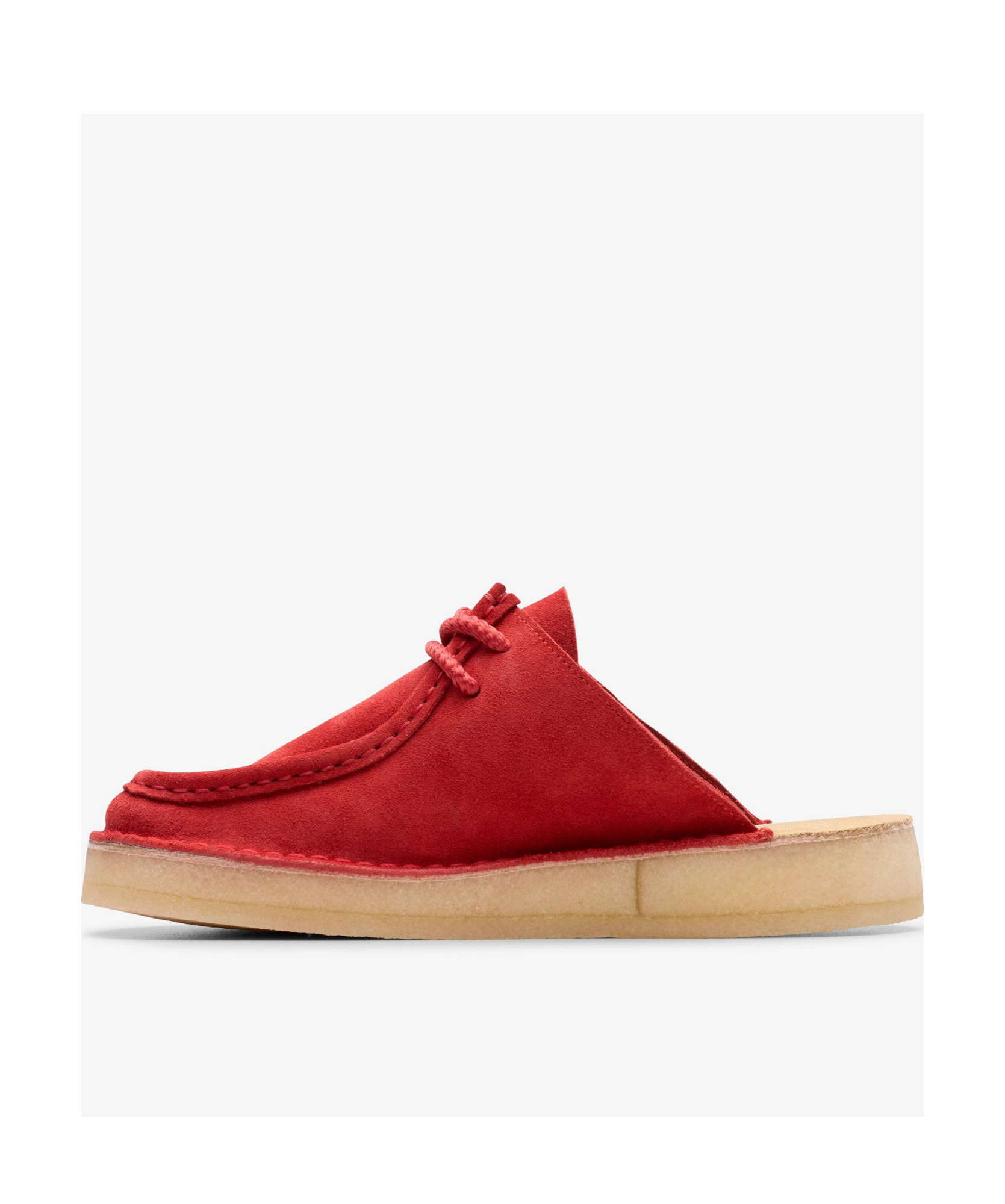 Clarks Desert Nomad Mule Red Suede In Red