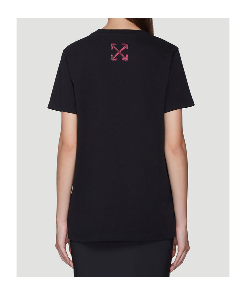 Off-white Logo Printed T-shirt In Black