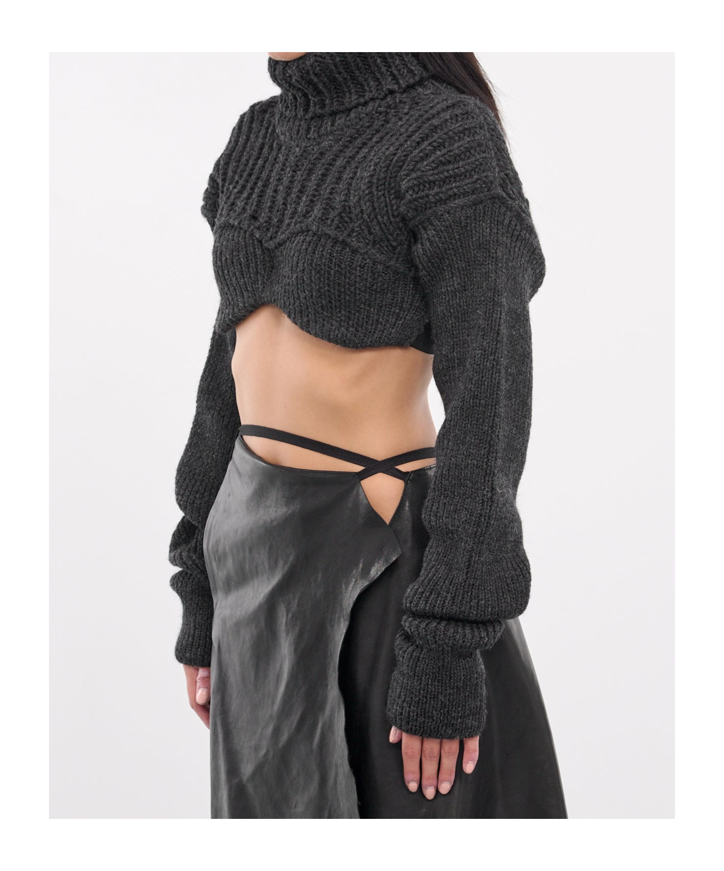Acne Studios Long-sleeved Sweater In Black