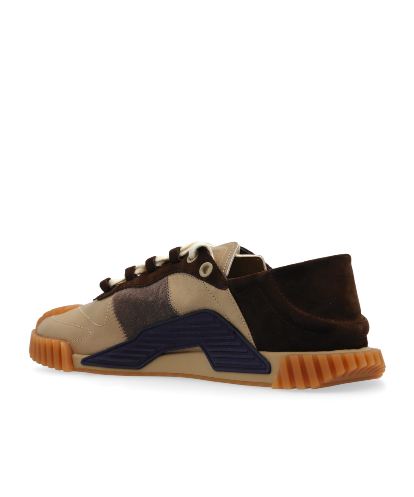 Dolce & Gabbana Ns1 Panelled Leather Sneakers In Black