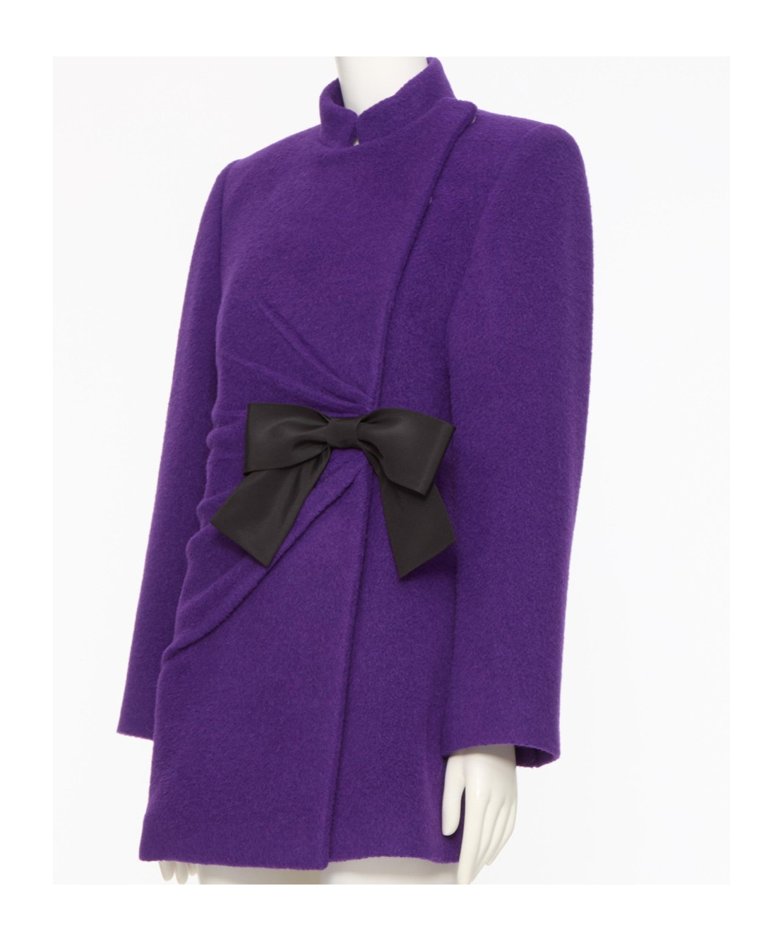 Valentino Long-sleeved Coat In Purple