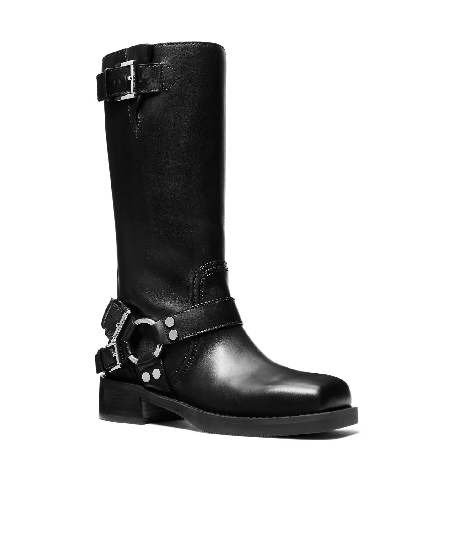 Michael Michael Kors 40f4cbfb7l Womens Buckle Leather Mid-calf Boots In Black