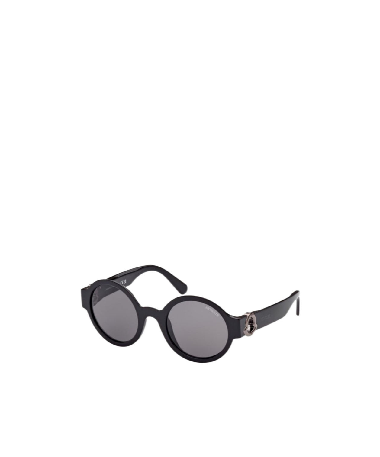 Moncler Chic Round Lens Pantographed Sunglasses In Black