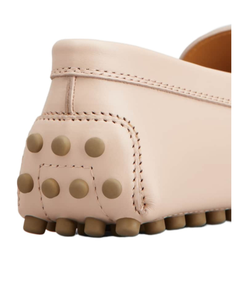 Tod's Round-head Minoccasin-bean Shoes In Nude