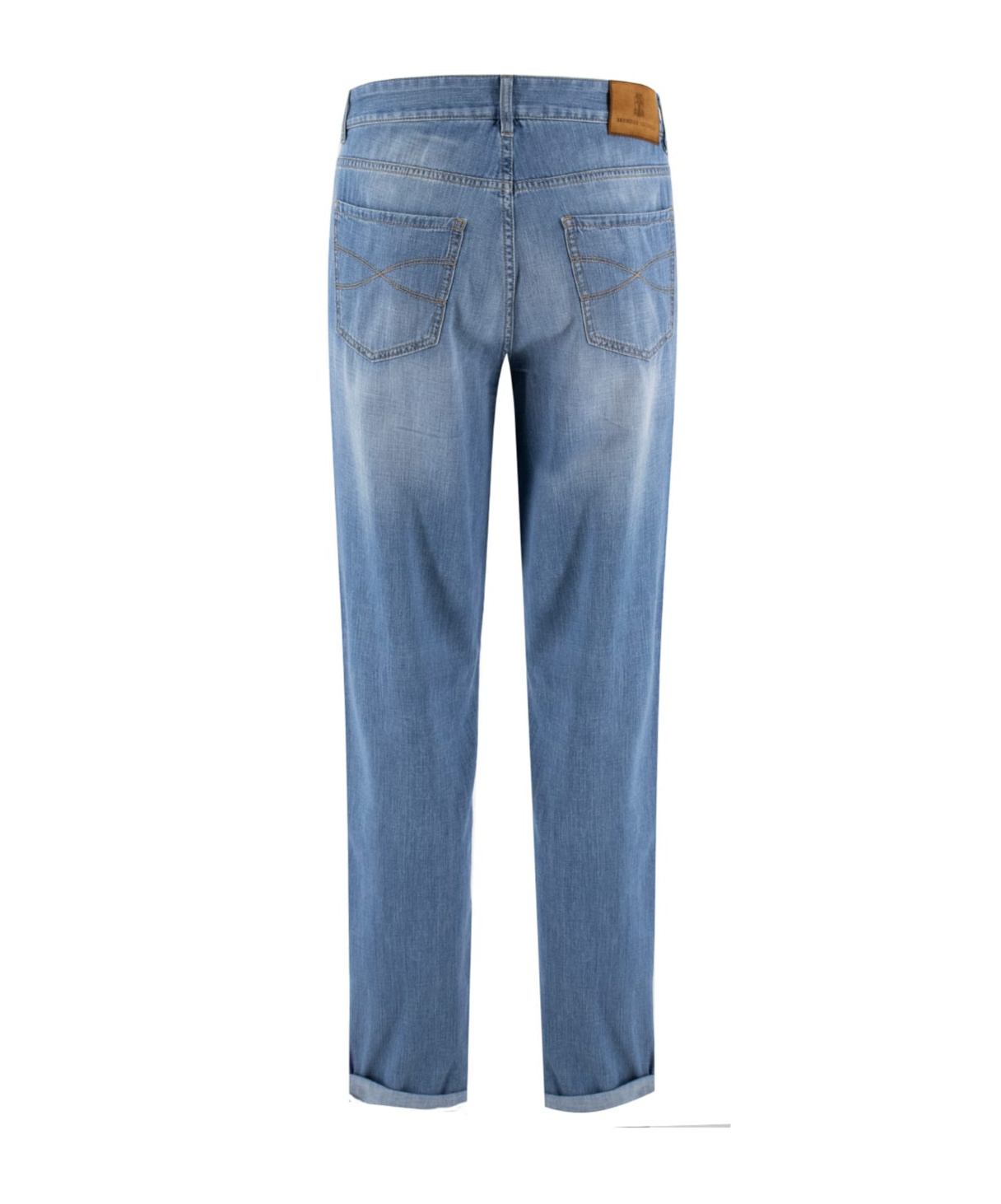 Brunello Cucinelli Five-pocket Denim Trousers In Blue