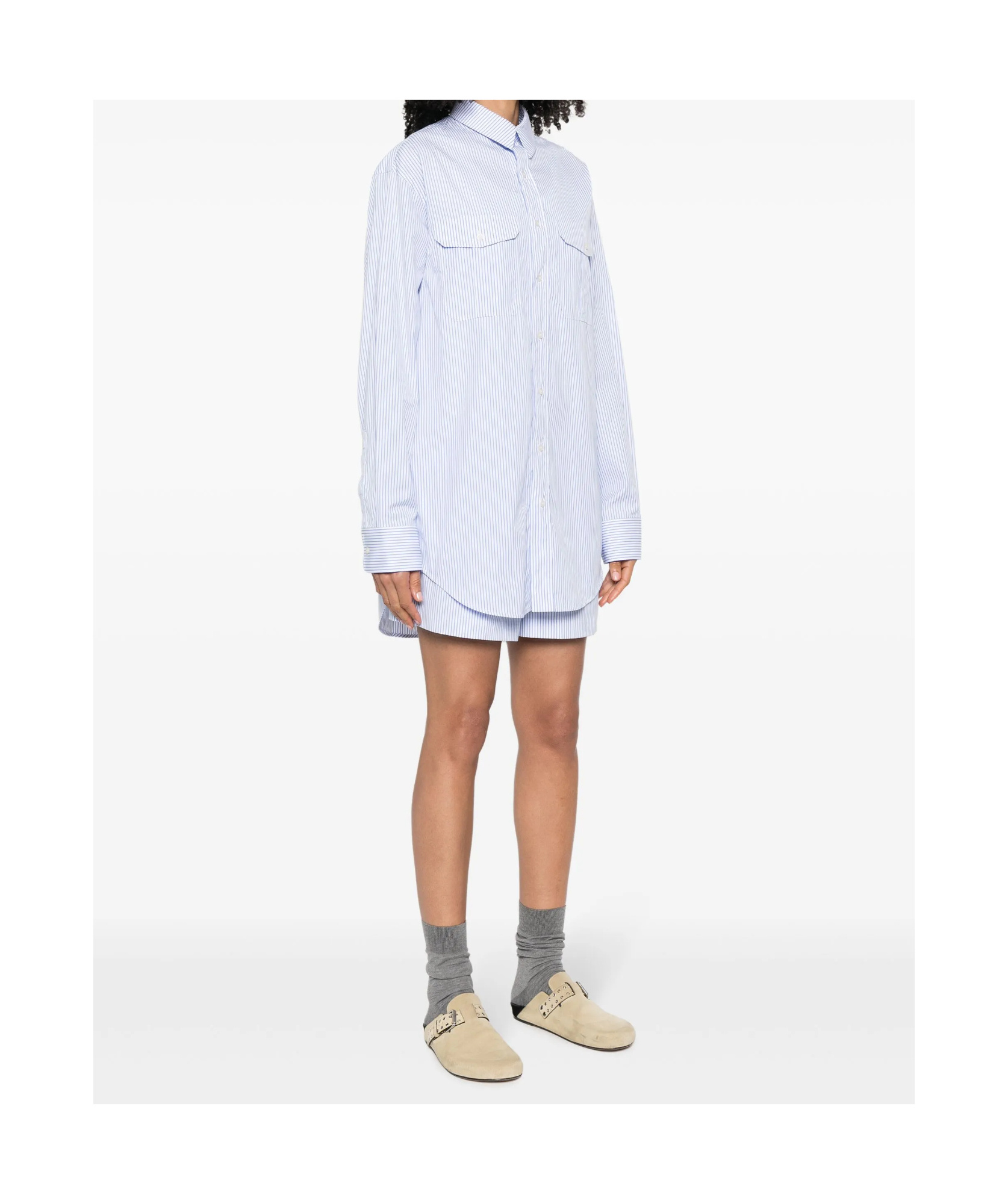 Wardrobe.nyc Striped Shirt Dress