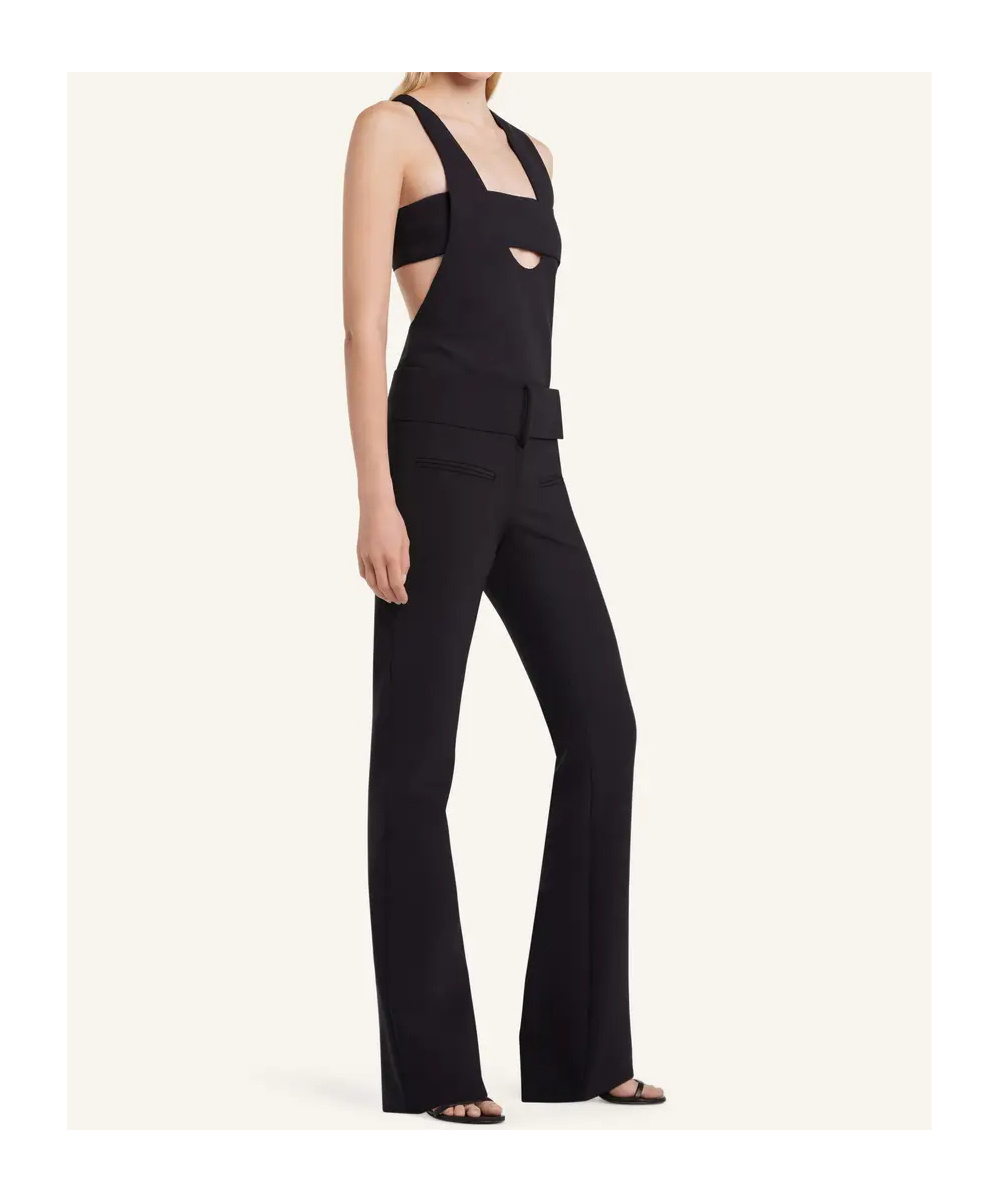 Courrèges U-neck Black Top With Cut-out Detailing In Black