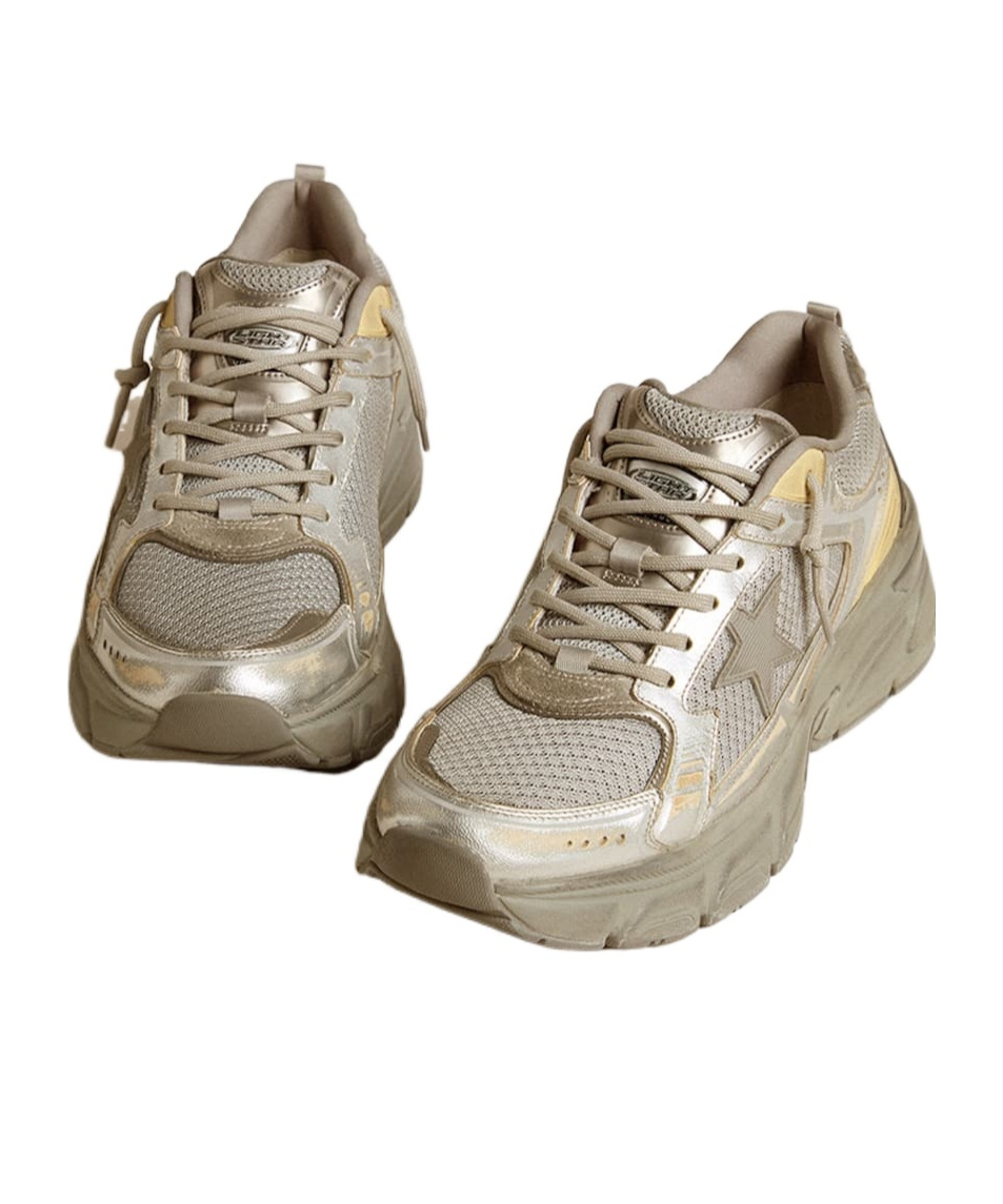 Golden Goose Starlight Chunky Rubber Sole Sneakers In Nude