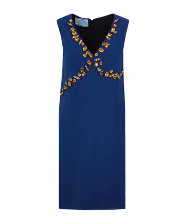 Prada Sleeveless Dress In Blue