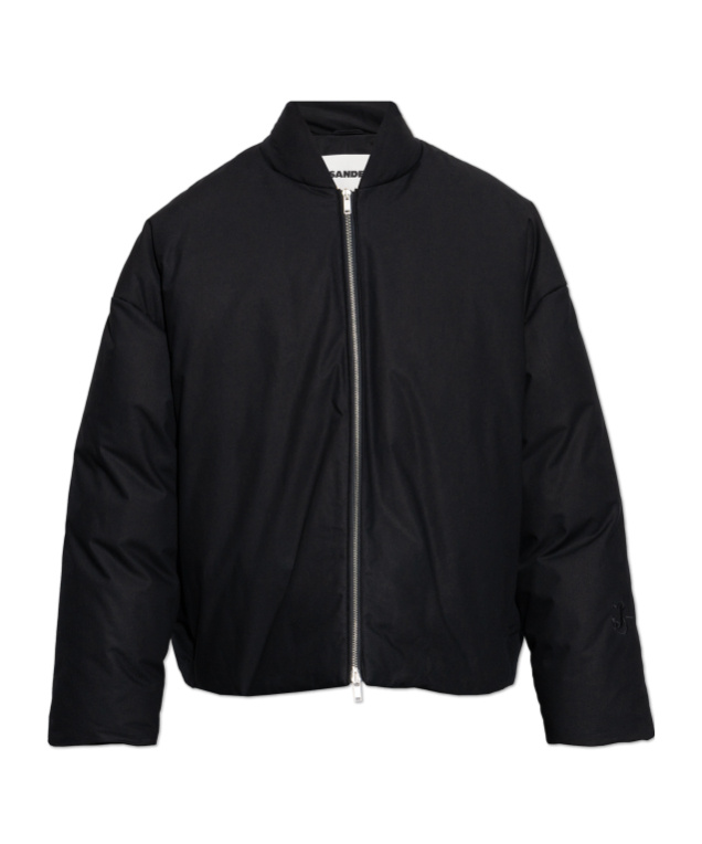 Jil Sander Zippered Down Jacket In Black