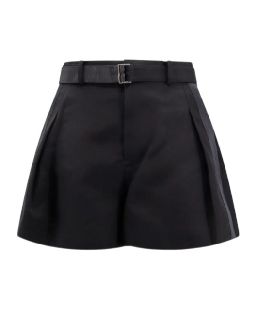 Sacai Belt-loop Shorts In Black