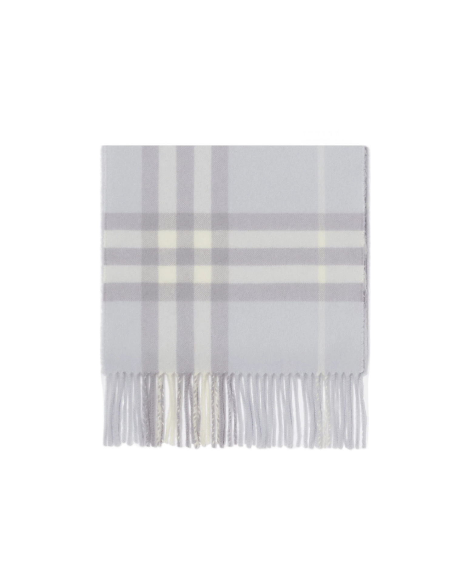 Burberry Womens Mist Check-print Cashmere Scarf In Gray