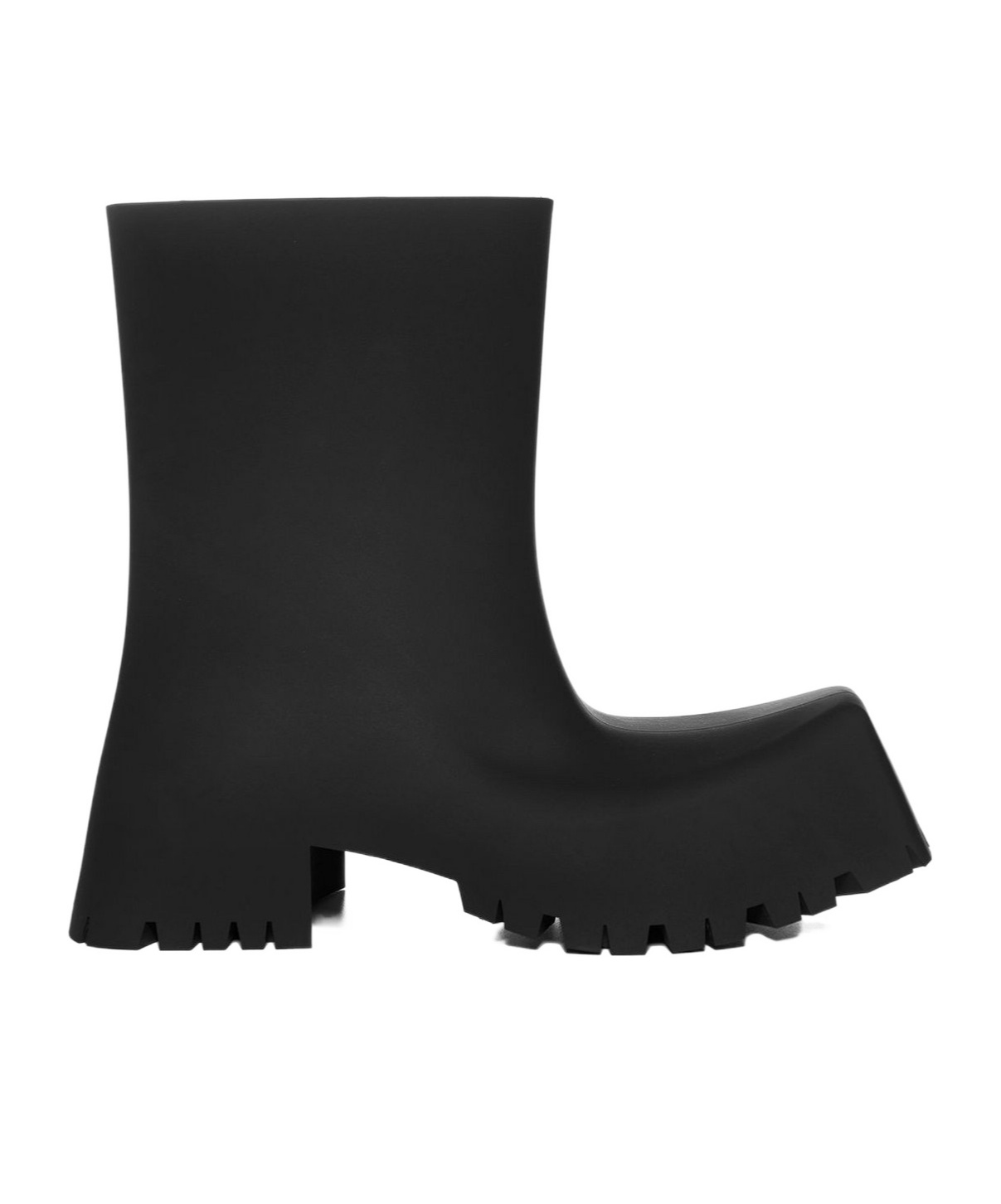 Balenciaga Sculptural Black Boots With Chunky Sole In Black