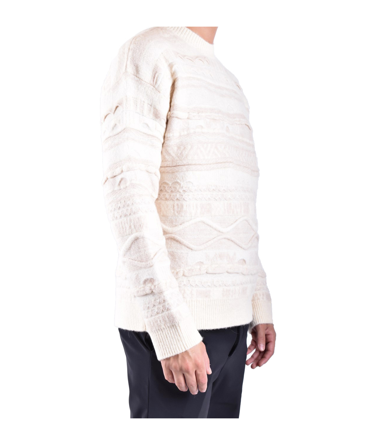 Laneus Textured Knitwear In Soft Creamy Hue In Neutral