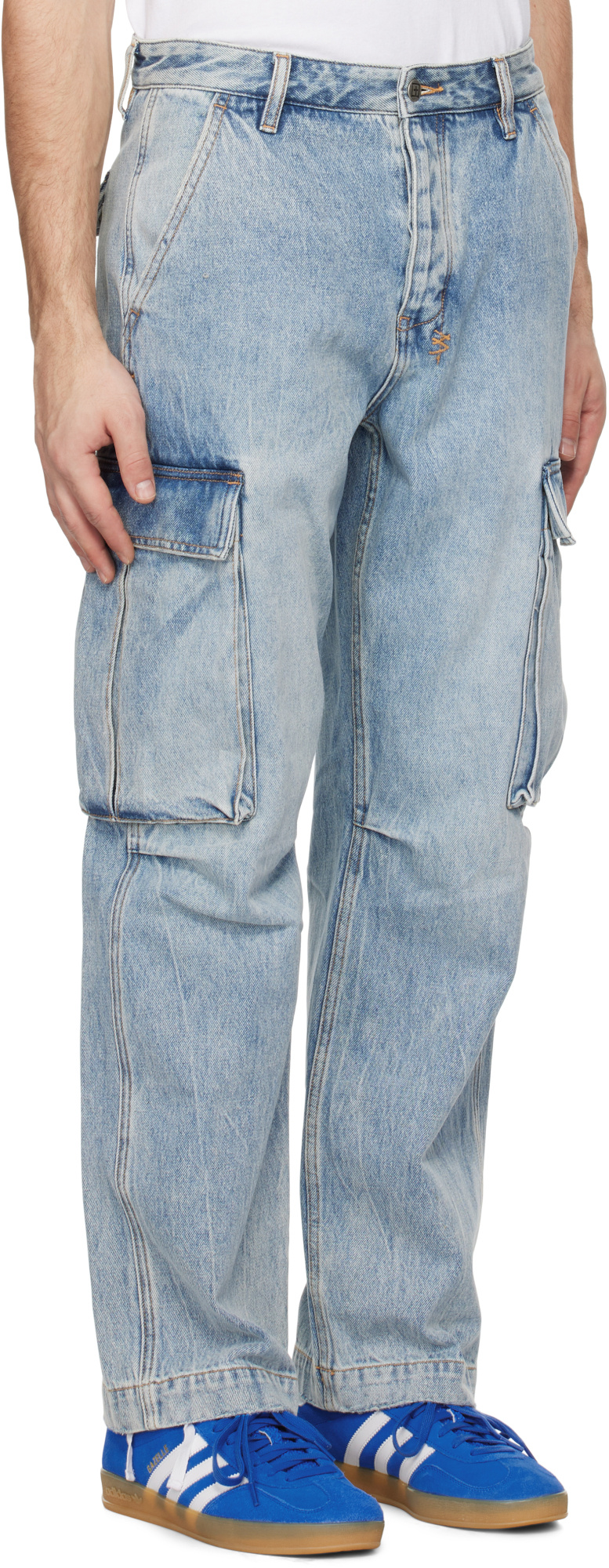KSUBI RIOT REKON DENIM CARGO PANTS