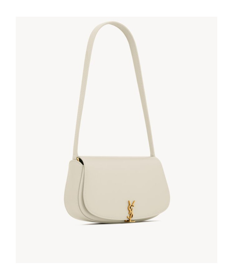 Saint Laurent Mini Voltaire Shoulder Bag In White