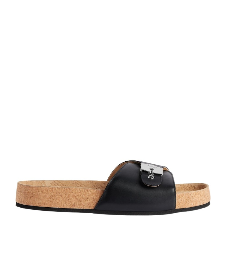 Balenciaga Men's I Scholl Flat Sandal In Black In Black