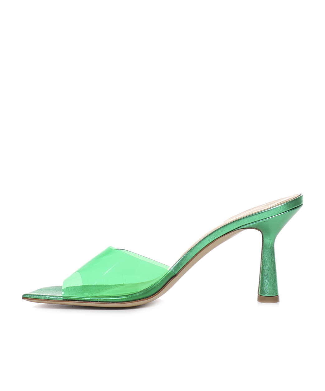 Giuliano Galiano 70mm Transparent-strap Sandals In Green